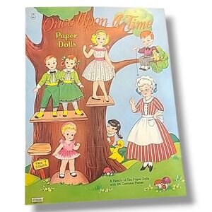 Once Upon a Time Paper Dolls Saalfield 1361 Uncut Vintage 10 Stand Up Dolls